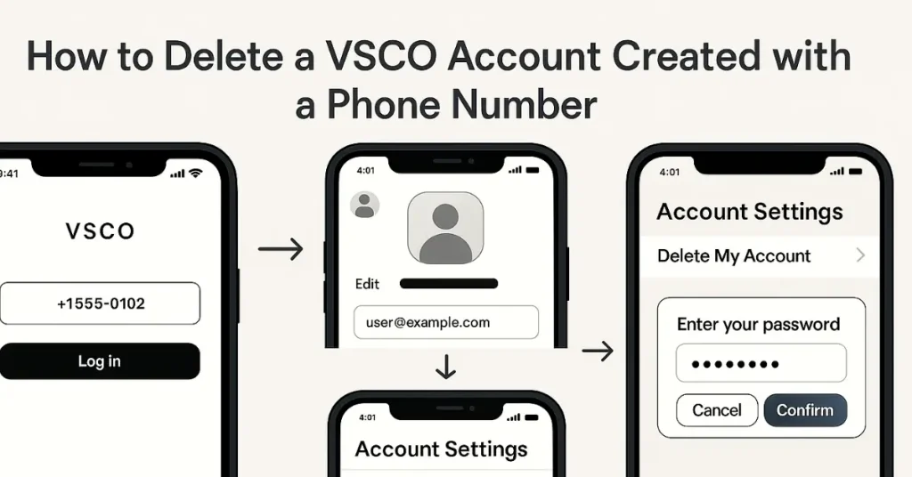 Delete VSCO Account Created With Phone Number