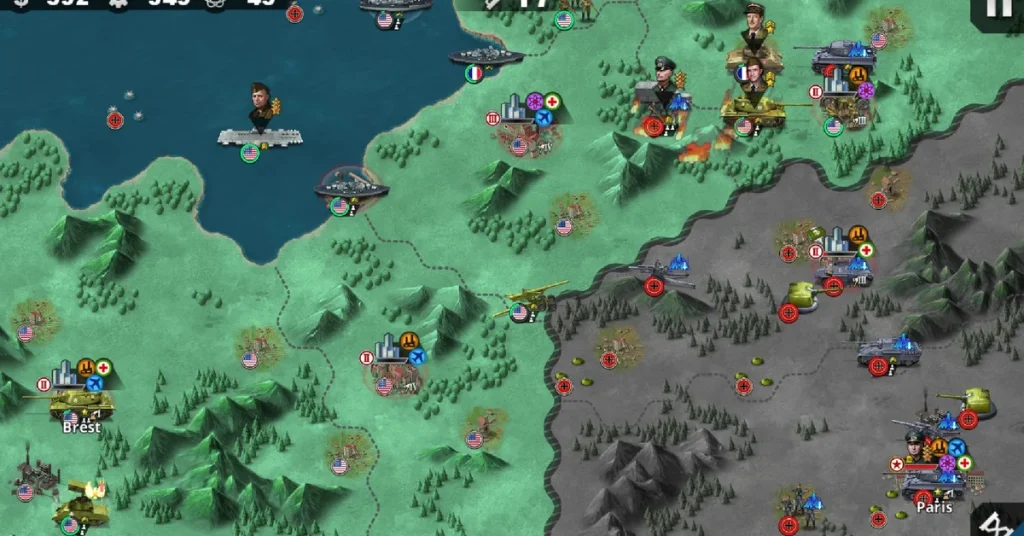 World Conqueror 4 world conquest map gameplay screenshot