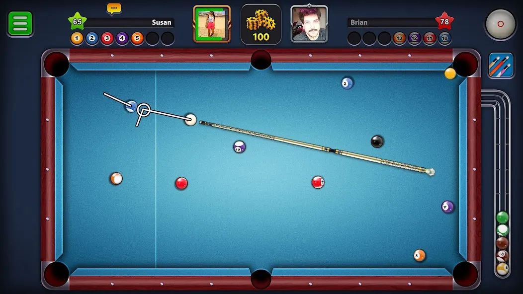 8 Ball Pool online PvP pool table gameplay
