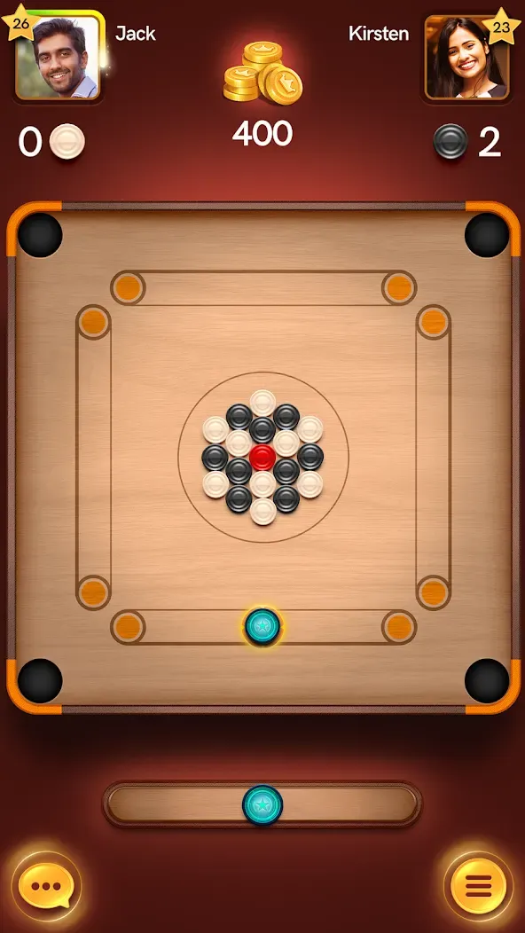 Carrom Pool online board match on Android