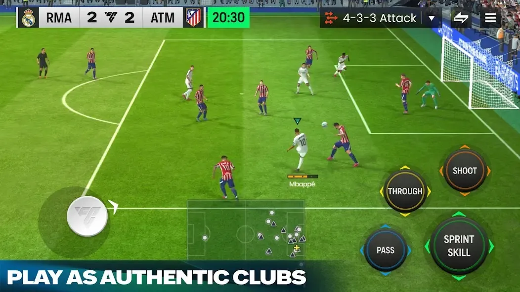 FC Mobile 27 football match gameplay with licensed clubs
