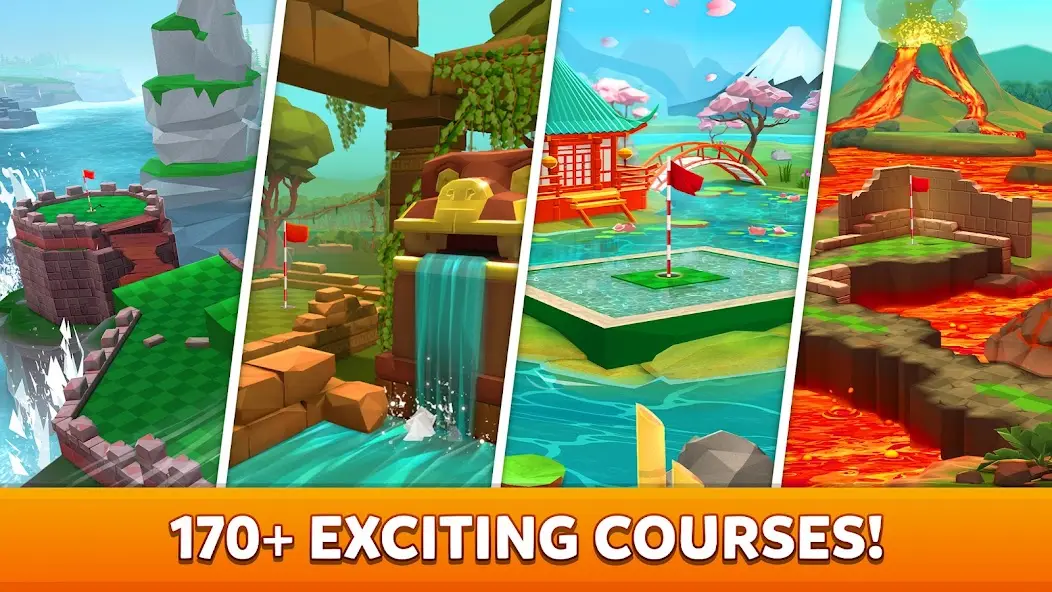 Golf Battle multiplayer mini golf courses