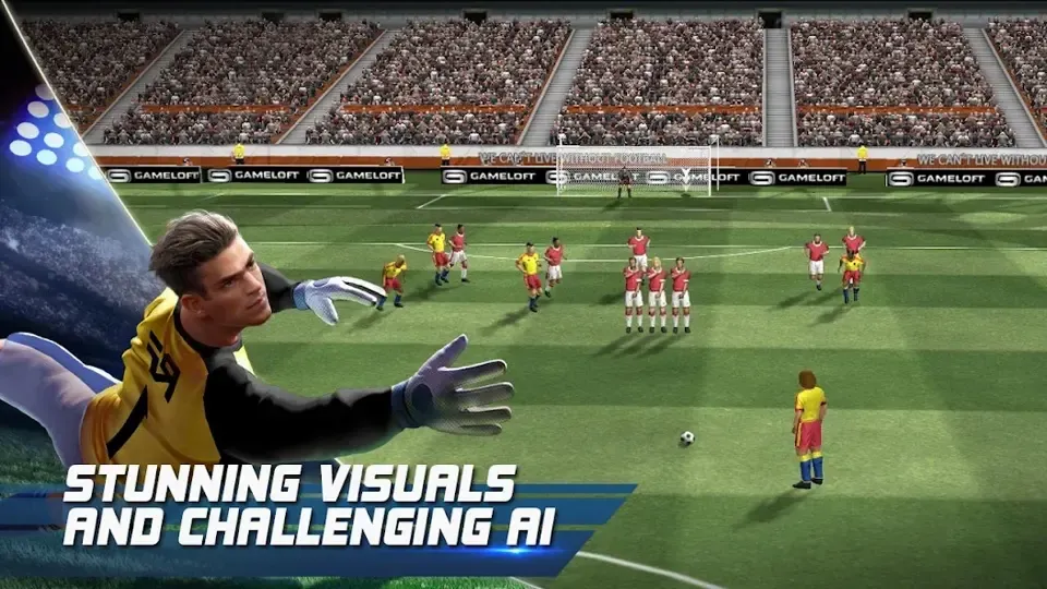 Real Football offline league match gameplay on Android