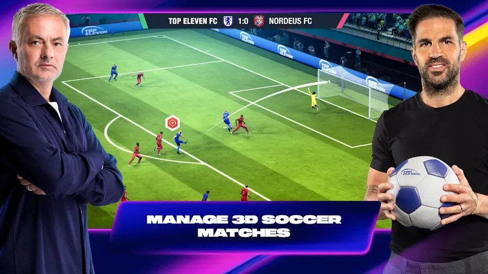 Top Eleven football manager squad and tactics screen