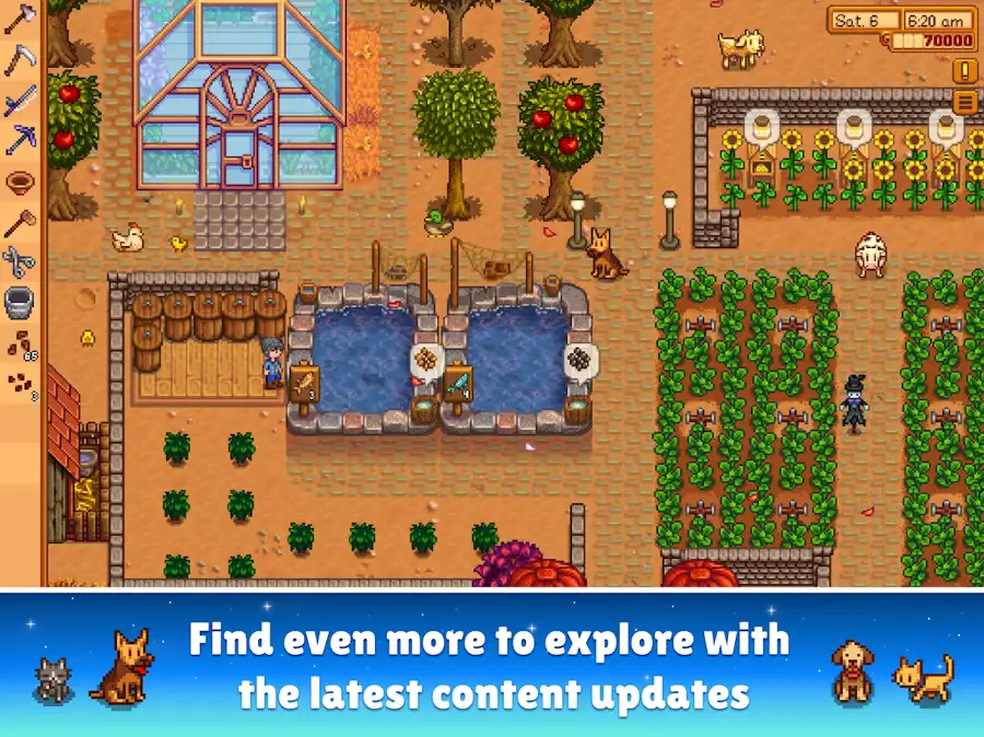 Stardew Valley farm with crops
