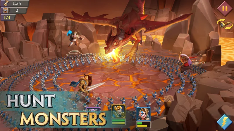Lords Mobile kingdom with heroes and troops