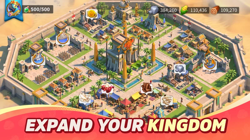 Rise of Kingdoms city and armies on the world map