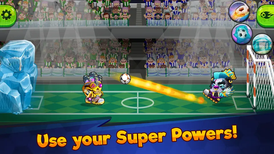 Head Ball 2 freeze super power in a match