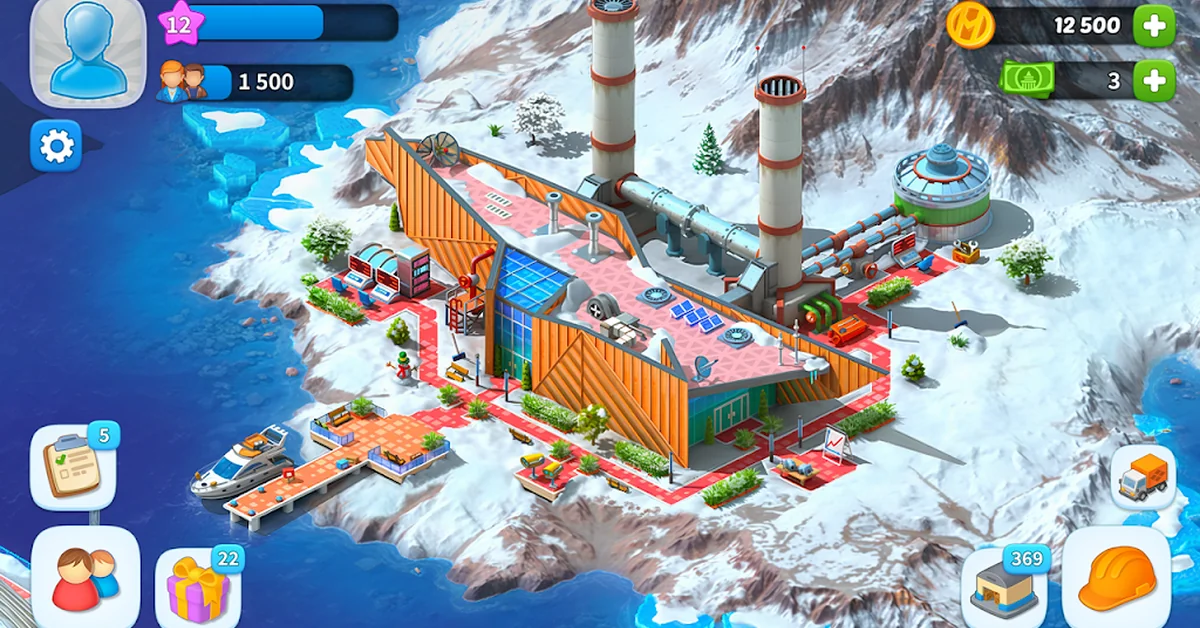 Megapolis city with roads, railways and an airport