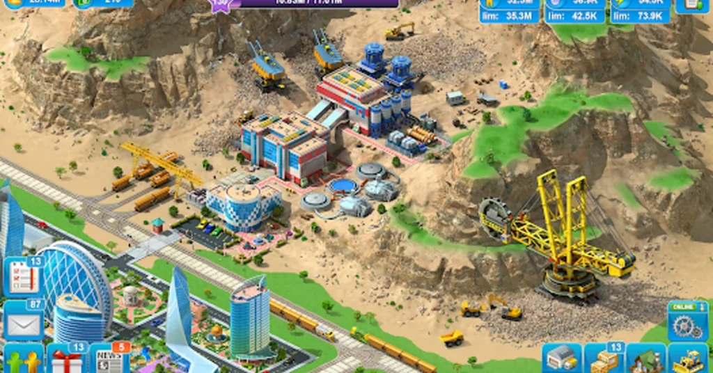 Megapolis factory production screen