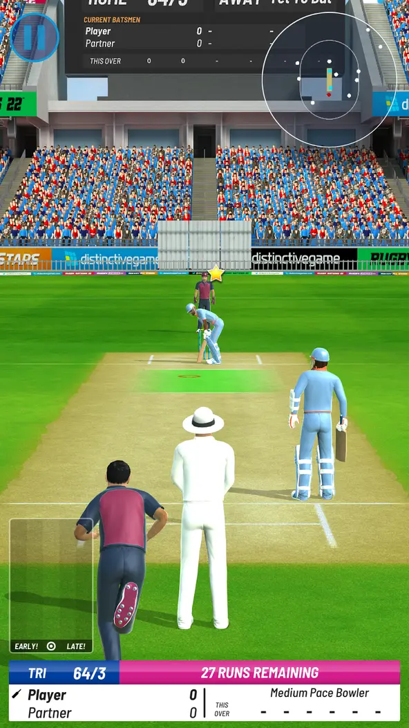 Cricket Megastar 2 story mode batting gameplay