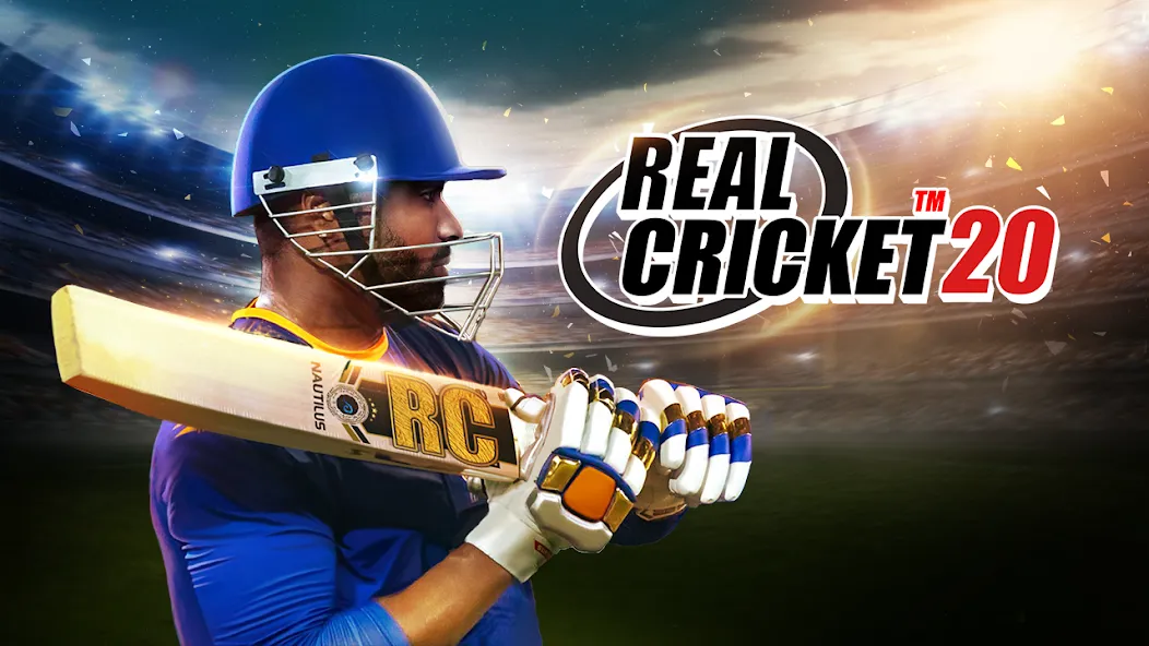 Real Cricket 20 official feature graphic with batsman