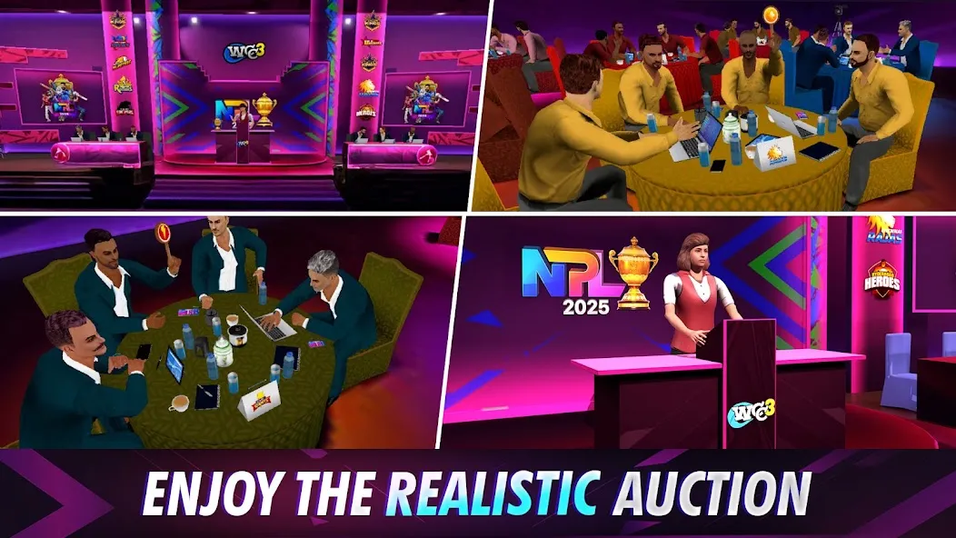 World Cricket Championship 3 player auction screen