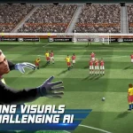 Real Football MOD APK stadium match view