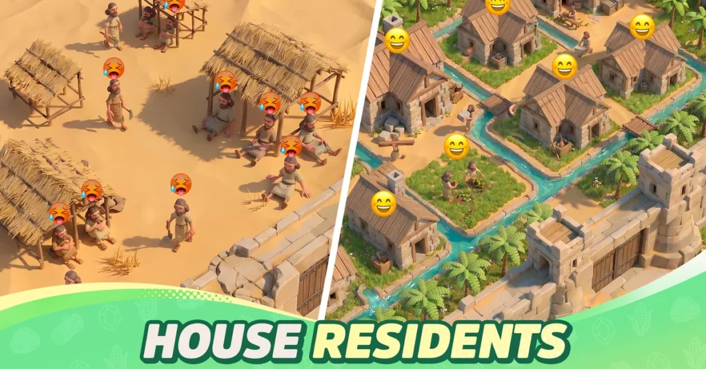 Rise of Kingdoms city buildings and residents