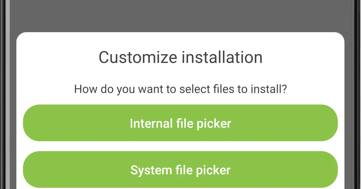SAI Split APKs Installer app interface