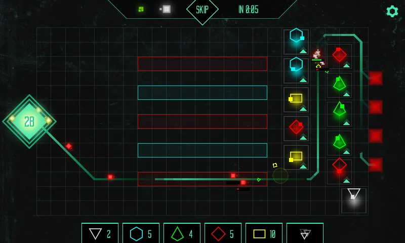Data Defense towers protecting a digital core