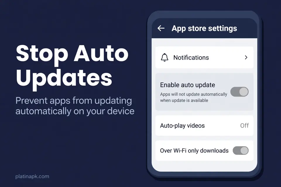 Turn off auto update for a game in Google Play Store