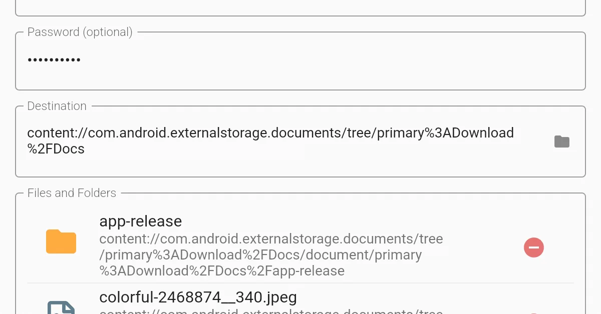 ZArchiver file manager on Android